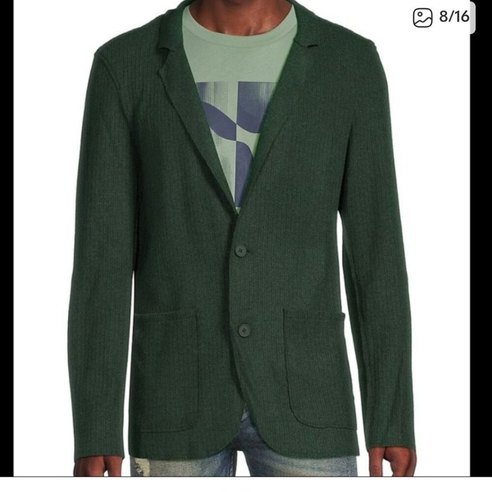 **NWT** Dark Green Kenneth Cole Knit Cardigan/Blazer/Sport Coat, Medium